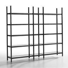 Стеллаж Midj Siena 200 black/fume