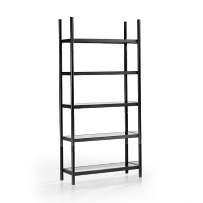 Стеллаж Midj Siena 80 black/fume