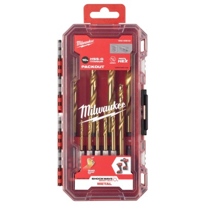 Набор сверл Milwaukee по металлу RedHEX HSS-TiN 10ед. 3-10мм GEN II