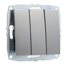 Выключатель трехклавишный Mono Electric Despina-Larissa 10А 250В антрацит 500-002422-114