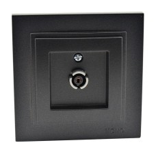 Розетка TV концевая с экраном Mono Electric Despina графит 102-202005-138
