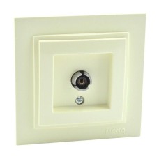 Розетка TV концевая с экраном Mono Electric Despina крем 102-170005-138
