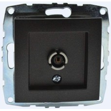 Розетка TV концевая с экраном Mono Electric Despina-Larissa графит 500-002005-138