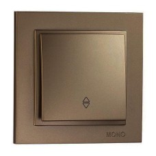 Выключатель одноклавишный проходной Mono Electric Despina 10А 250В бронза 102-232325-109