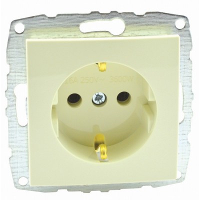 Розетка с заземлением Mono Electric Despina-Larissa 16А 250В крем 500-001721-117