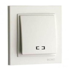 Выключатель одноклавишный с подсветкой Mono Electric Despina 10А 250В слоновая кость 102-010025-101