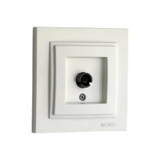 Розетка TV концевая с экраном Mono Electric Despina жемчуг 102-252505-138