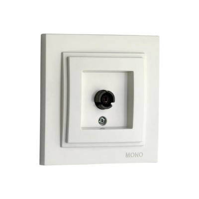Розетка TV концевая с экраном Mono Electric Despina жемчуг 102-252505-138