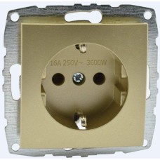 Розетка с заземлением Mono Electric Despina-Larissa 16А 250В титан 500-002221-117