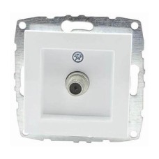 Розетка TV концевая с экраном Mono Electric Despina-Larissa белый 500-001905-138