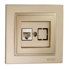 Розетка компьютерная Rj45 Cat6 Mono Electric Despina титан 102-222205-125