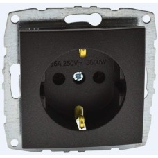 Розетка с заземлением Mono Electric Despina-Larissa 16А 250В графит 500-002021-117