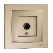 Розетка TV концевая с экраном Mono Electric Despina титан 102-222205-138