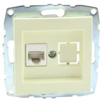 Розетка компьютерная Rj45 Cat6 Mono Electric Despina-Larissa крем 500-001705-125