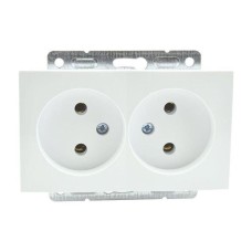Розетка двойная без земли Mono Electric Despina-Larissa 16А 250В слоновая кость 500-000105-121