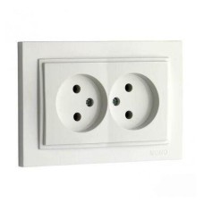 Розетка двойная без земли Mono Electric Despina 16А 250В слоновая кость 102-010005-121