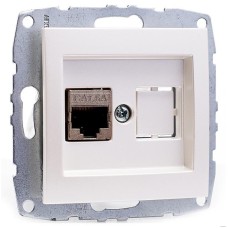 Розетка компьютерная Rj45 Cat6 Mono Electric Despina-Larissa жемчуг 500-002505-125