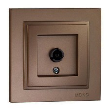 Розетка TV концевая с экраном Mono Electric Despina бронза 102-232305-138