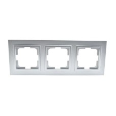 Рамка на 3 поста Mono Electric Despina серебро 102-210000-162