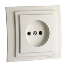 Розетка без земли Mono Electric Despina-Larissa 16А 250В слоновая кость 500-000122-116