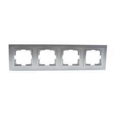 Рамка на 4 поста Mono Electric Despina серебро 102-210000-163