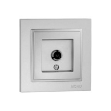 Розетка TV концевая с экраном Mono Electric Despina серебро 102-212105-138