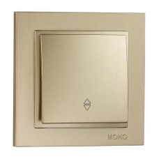 Выключатель одноклавишный проходной Mono Electric Despina 10А 250В титан 102-222225-109