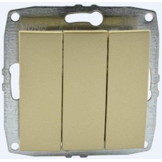 Выключатель трехклавишный Mono Electric Despina-Larissa 10А 250В титан 500-002222-114