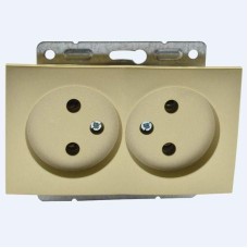 Розетка двойная без земли Mono Electric Despina-Larissa 16А 250В титан 500-002205-121