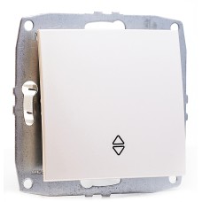 Выключатель одноклавишный перекресный Mono Electric Despina-Larissa 10А 250В жемчуг 500-002525-112