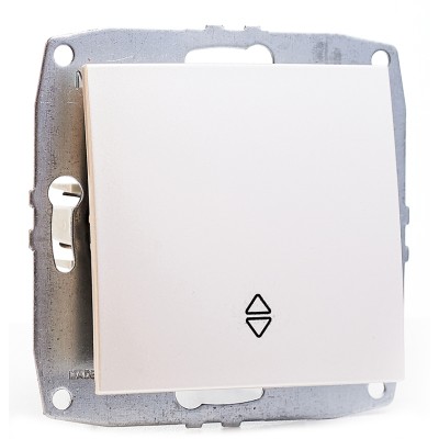 Выключатель одноклавишный перекресный Mono Electric Despina-Larissa 10А 250В жемчуг 500-002525-112