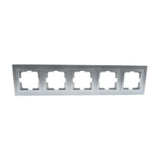Рамка на 5 постов Mono Electric Despina серебро 102-210000-164