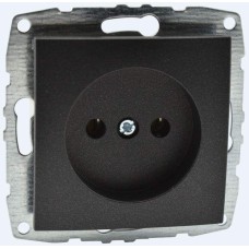 Розетка без земли Mono Electric Despina-Larissa 16А 250В графит 500-002022-116