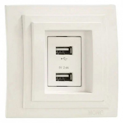 Розетка USB Mono Electric Larissa 103-171705-178