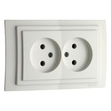 Розетка двойная, без рамки Mono Electric Despina / Larissa 500-001905-121