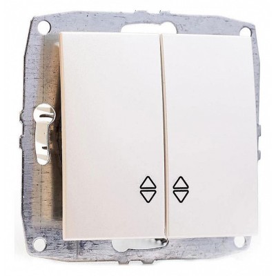Выключатель проходной двухклавишный без рамки Mono Electric Despina / Larissa 500-002523-111