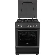Плита NORDFROST GG 6061 B, газовая, 4 конфорки, 64 л, газовая духовка, чёрная