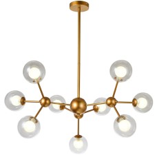 Люстра на штанге Natali Kovaltseva VENTI 81422/8C GOLD SATIN