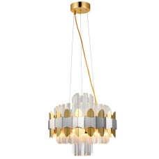 Подвесная люстра Natali Kovaltseva SKALA 81435/6C BRASS SILVER
