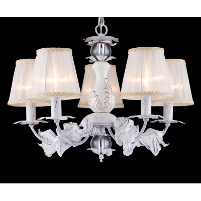 Подвесная люстра Natali Kovaltseva LADY 70043-5C WHITE GOLD