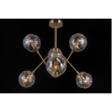 Люстра на штанге Natali Kovaltseva MOLECULE 81045-6C ANTIQUE BRASS