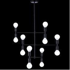 Люстра на штанге Natali Kovaltseva LOFT LUX 75129/12C BLACK