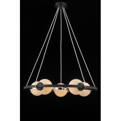 Подвесная люстра Natali Kovaltseva SPHERE 81020-5C SATIN BLACK