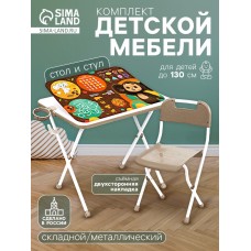 Комплект детской мебели «Чебурашка», стол, стул