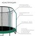 Батут ONLITOP, d=244 см, высота сетки 155 см, с лестницей, цвет зелёный