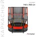 Батут ONLYTOP, d=140 см, высота сетки 125 см, цвет красный