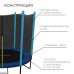 Батут ONLYTOP, d=244 см, высота сетки 173 см, с лестницей, цвет синий