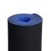 Коврик для фитнеса и йоги ONLYTOP, 183×61× 0.8 см, черный/ультрамариновый
