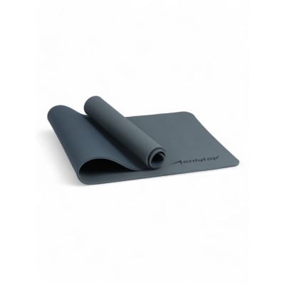 Коврик для фитнеса и йоги ONLYTOP, 183×61× 0.8 см, графитовый