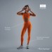 Легинсы спортивные Comfort, р-р M, цвет оранжевый